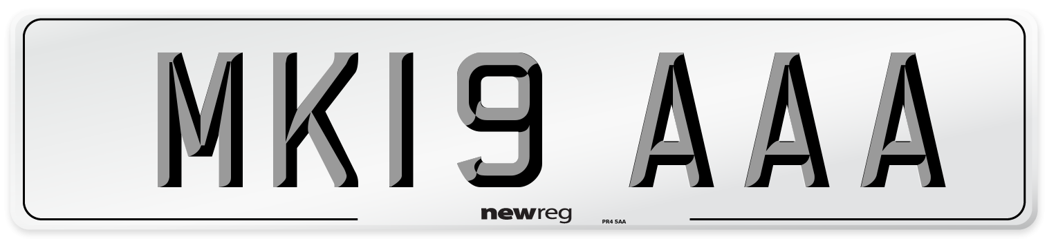 MK19 AAA Number Plate from New Reg
